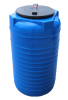 Емкость ПЭ цилиндрическая синего цвета VERT 200л