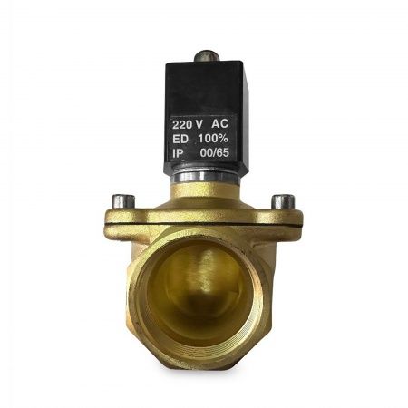 Клапан электромагнитный (соленоидный) МК   Ду 25 "НЗ", NBR, 220В, латунный
