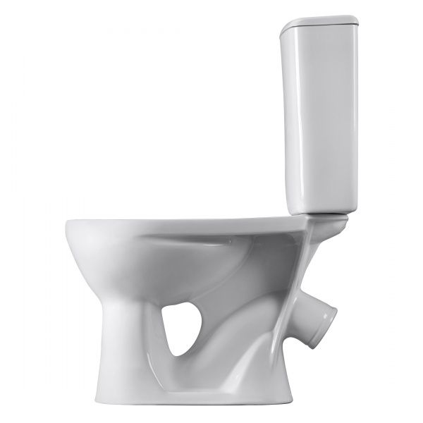 Унитаз "Орион" АНТИВСПЛЕСК, белый, 1 кн.арм., косой выпуск, нижн.подв., сид.полипр.