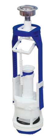 Узел выпуска бачка унитаза, 1 кнопка, пл/хром