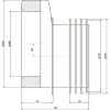 Манжета для унитаза эксцентрик D105-110мм, длина 95мм.
