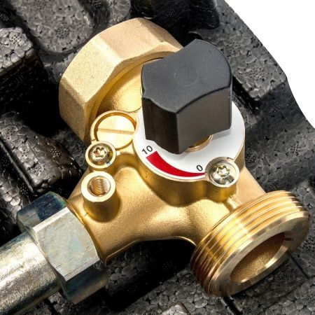 Насосная группа быстрого монтажа 1", с трехходовым клапаном, без насоса в тепл/изол ZEISSLER (ЛЕВАЯ)