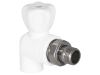 Кран для радиатора угловой PPRC 20х1/2" (бел.) Tebo (10/60)
