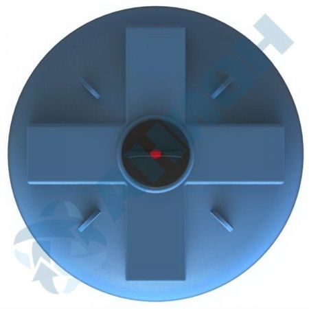 Емкость ПЭ цилиндрическая синего цвета 4500л (4500ВФК2)