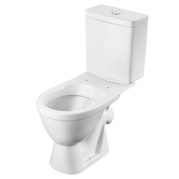 Унитаз Уно с бачком, белый, 2 х кн.арм., косой выпуск, нижн.подв., сиденье дюропласт, микролифт