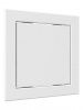 Дверца пластиковая АБС 168х168 (146х146) белая с фланцем