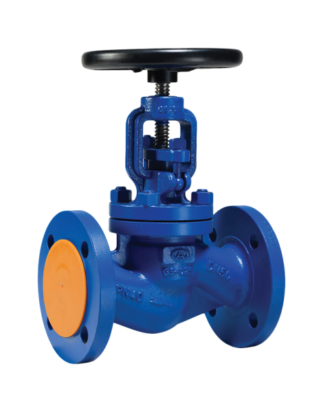 Вентиль KV40-080, Ду 80,  Ру-40,  Тмакс-400 °C (стальной, фланцевый), KV40.03.00.080.40 Ф/Ф