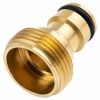 Адаптер (штуцер) ЛАТУННЫЙ на трубу НР 3/4" для быстроразъемного соединения садовых шлангов