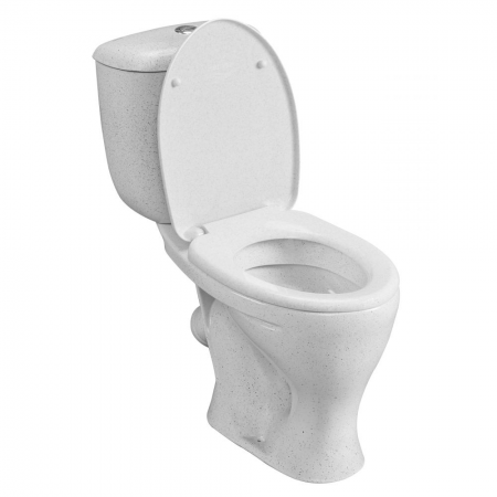 Унитаз "Воротынский" АНТИВСП., бел.крап, 1 кн.арм., косой выпуск, нижн.подв., сид.полипр.