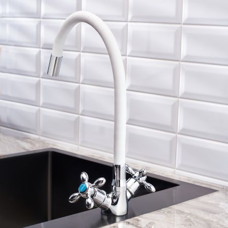 Смеситель BOOU для кух. двур., BA5318-1F-E351A-В702