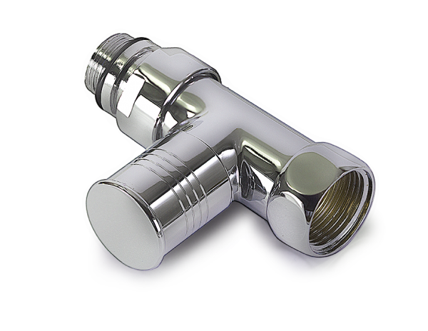 Кран для прямого соединения, маховик - круглый, 1" (накидная гайка) х 1/2"НР-"Американка" (хром)