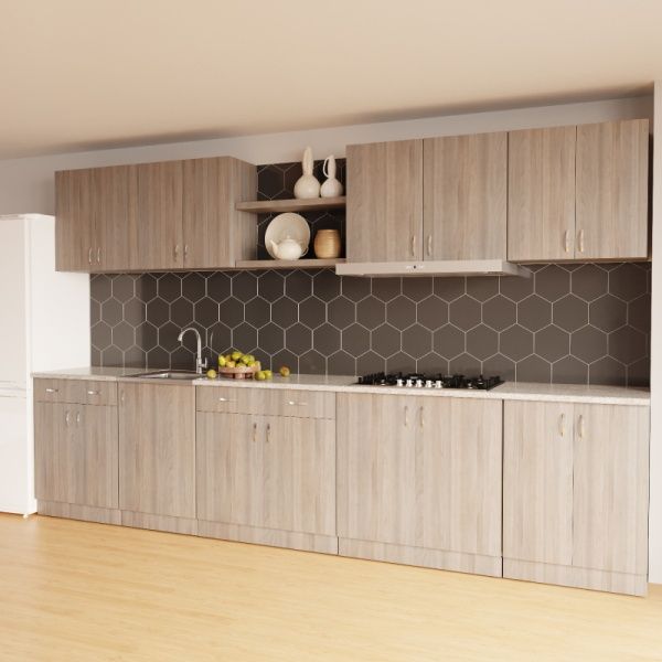 Тумба для накладной кухонной мойки 50 ЛДСП шимо/ясень светлый