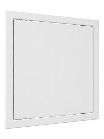 Дверца пластиковая АБС 368х368 (346х346) белая с фланцем