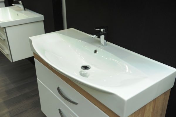 Умывальник мебельный "Элвис-1050" с переливом, без комплекта, 1 отверстие, белый