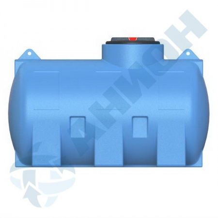 Емкость ПЭ горизонтальная цилиндрическая 1000л (МН1000ФК2) синяя