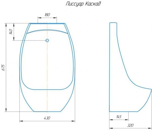 Писсуар "КАСКАД" настенный с сенсором