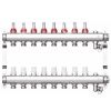 Коллектор STI нерж. с расходомерами 8 выходов (н/ж, возд.+дренаж+кронштейны)