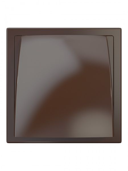 Выход стенной пластиковый D-100, 150х150мм, с клапанном (коричневый)