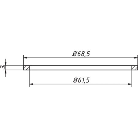 Кольцо уплотнительное (плоское) 68,5/61,5 мм, синее (паковка 20шт)