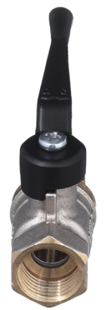 Кран никелированный 11б27п1 Ду 20 муфта/резьба "рычаг"   (серия - ГОСТ)