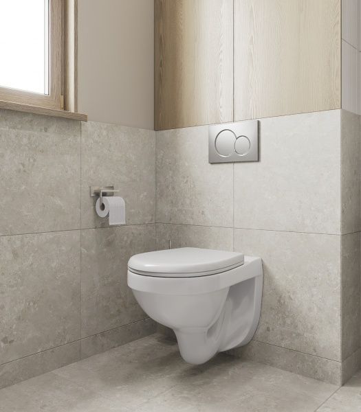 Унитаз подвесной "Альфа" белый, сиденье полипр.