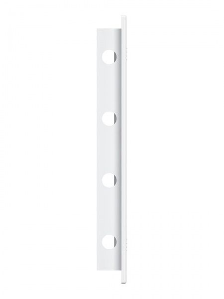 Дверца пластиковая АБС 168х218 (146х196) белая с фланцем, ручка