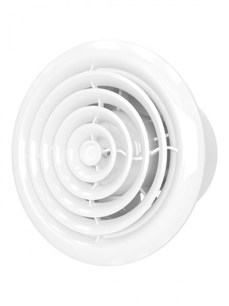 Вентилятор D-100мм, D-143мм, RF 4 (настенный вытяжной 107 м3/ч, 46 Па, 14 Вт, 220В, 35 дБ)