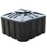 Емкость ПЭ прямоугольная горизонтальная черного цвета SQ 300л