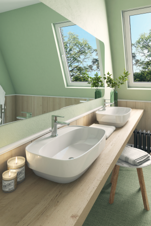 Умывальник мебельный "Купер-650" без перелива, без комплекта, 1 отверстие, белый