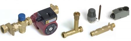 Насосно-смесительный узел TIM JH-1037 (под насос 130 мм, 1 1/2") /Без насоса/