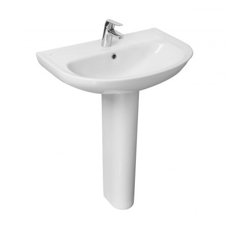 Умывальник "Прайм" с переливом, без комплекта, 1 отверстие, белый