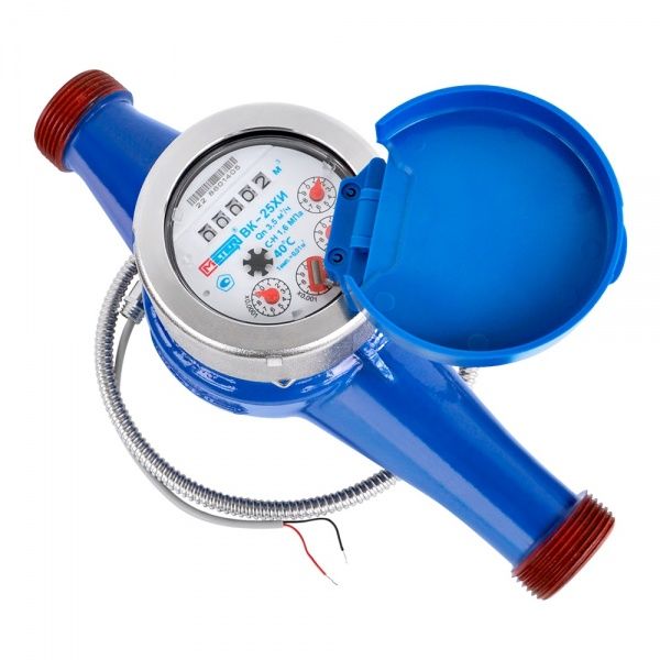 Счетчик воды "МЕТЕР" ВК-40ХИ (с присоединителями) с импульсным выходом