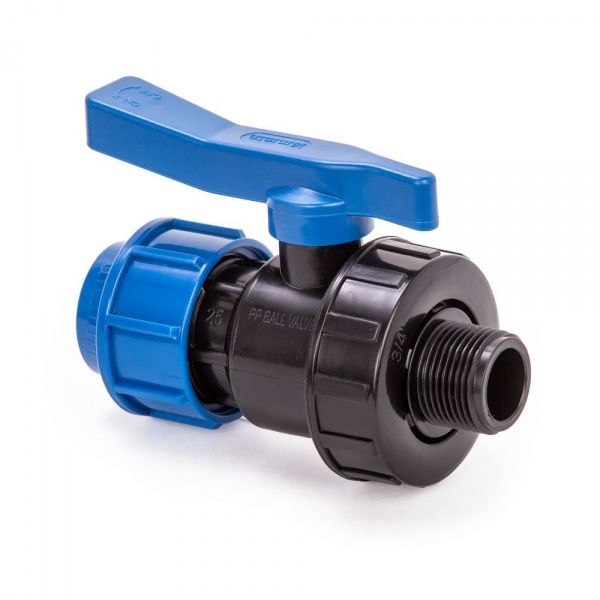 Кран шаровый разъемный НР 40х1 1/4" (ПНД, Компрессия)