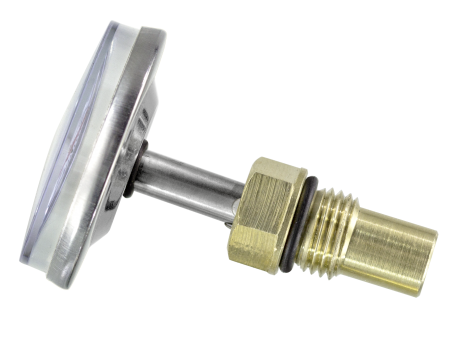 Термометр биметаллический 0--80 С, L20, малый 40мм, присоединение-1/4"