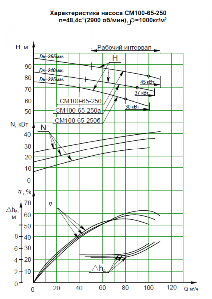Насос (агрегатированный) СМ 100-65-250б-2-с  (30х3000)