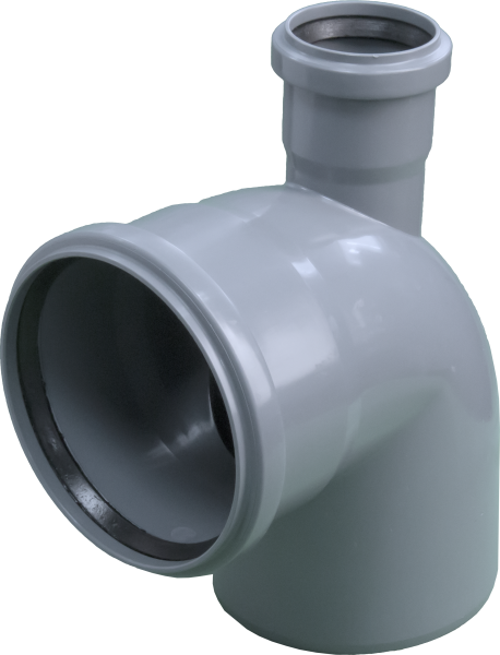 Отвод РР канализационный с фронтальным выходом 110/50х90"