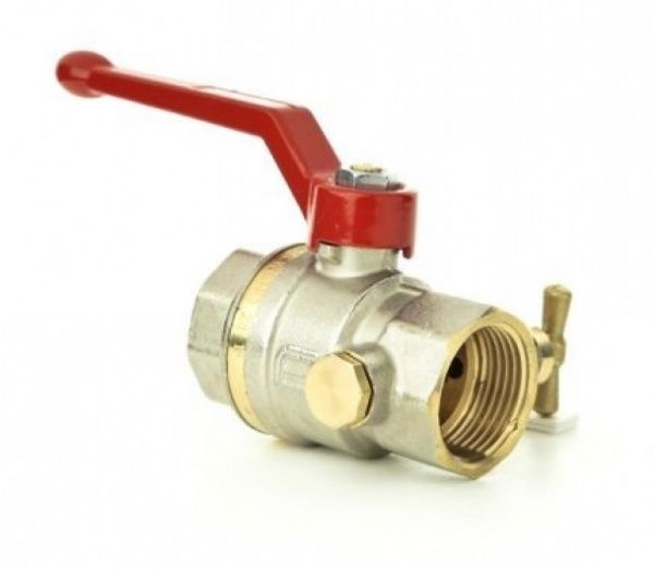 Кран шаровый TOPAS Lock S Ду20,   Ру25,   t-120°С  (аналог Ридан BVR-DR, Danfoss BVR-D) дренаж, баб