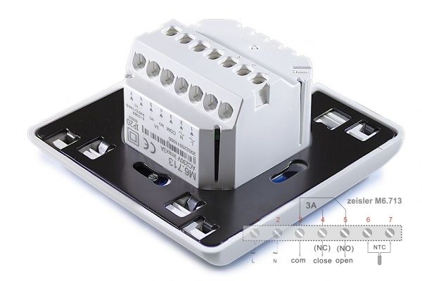 Хронотермостат электронный комнатный M6.713, 220В/3А (выносной датчик RTC03/3М в комплекте)
