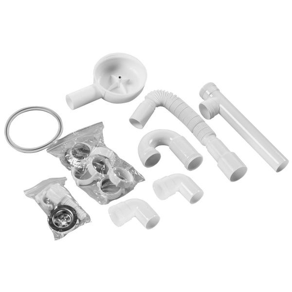 Умывальник "Пилот-60" НАД СТИРАЛЬНОЙ МАШИНОЙ, с переливом, сифон, кронштейны, 1 отверстие, белый