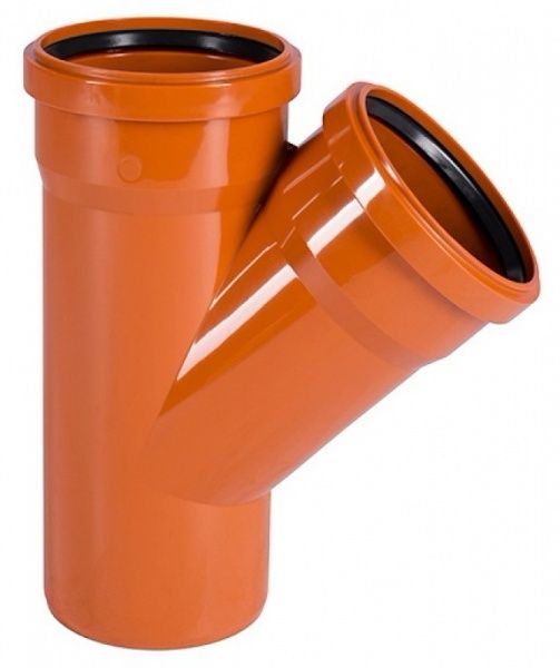 Тройник РР канализационный 315х315 (45") (оранж.)