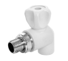 Кран для радиатора угловой 25х3/4" (БЕЛЫЙ) FD  (5/50)
