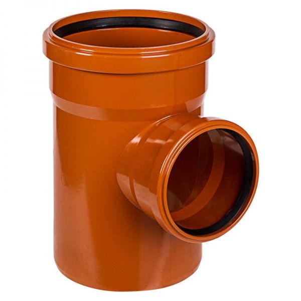 Тройник РР канализационный 200х110 (90") (оранж.)