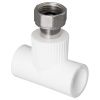 Тройник с накидной гайкой 32х1"" (бел.) металлической вставкой Тebo (10/40)