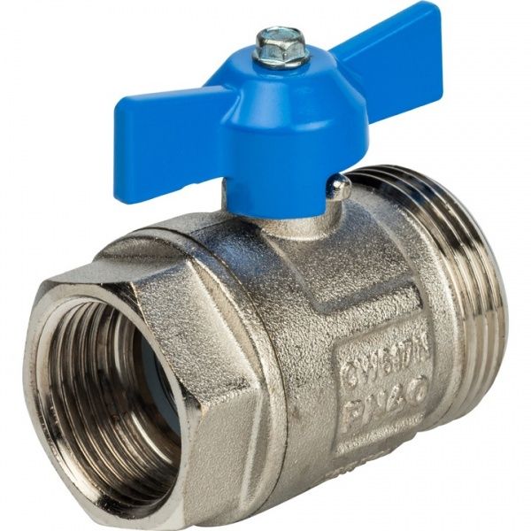 Комплект кранов ПРЯМЫХ с термометром 1" - "Американка " (комплект 2 шт.) STOUT