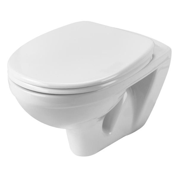 Унитаз подвесной "Бореаль" АНТИВСПЛЕСК, белый, сиденье дюропласт (тонкое), микролифт