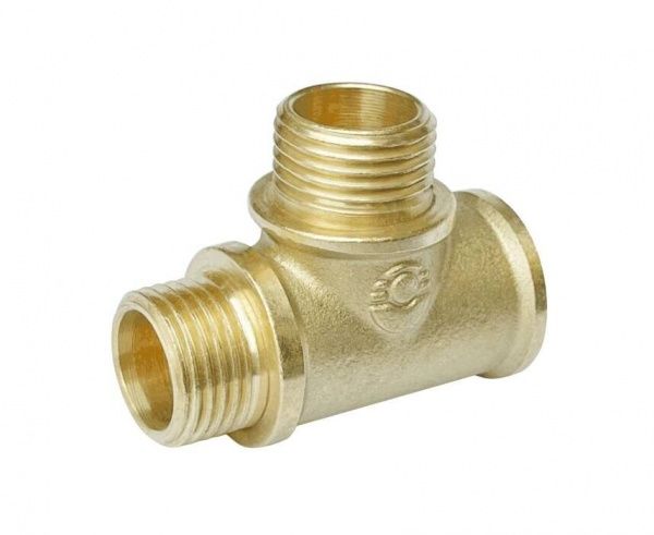 Тройник латунный Ду 15 (м/р/р),   Valfex (100/10)