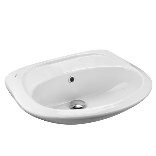 Умывальник "Бриз-60" с переливом, без комплекта, без отверстия, белый