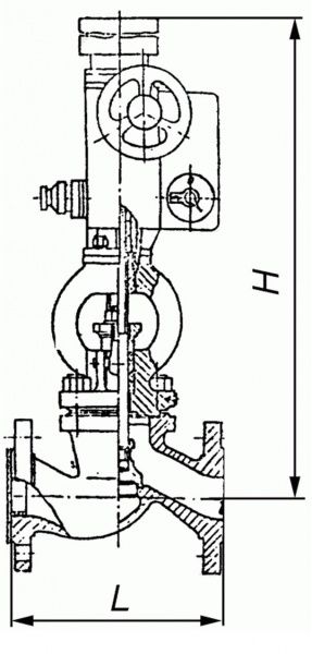 Вентиль 15с922нж (ГЛ 21003) Ду 80 (под привод)
