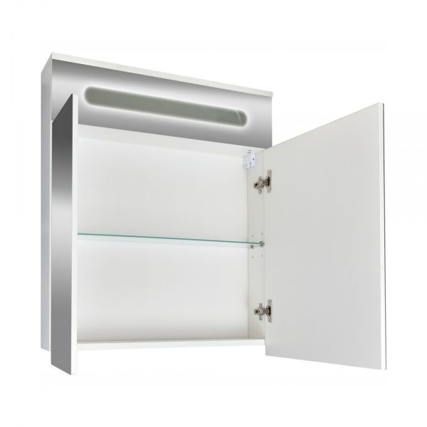 Зеркало "Магнолия 60" 600х150х730, со шкафчиком, с подстветкой