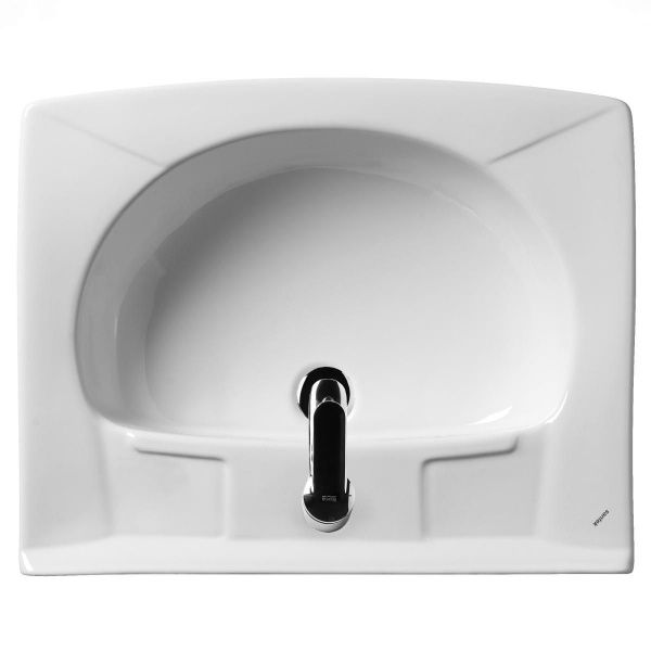 Умывальник "Пилот-60" НАД СТИРАЛЬНОЙ МАШИНОЙ, с переливом, сифон, кронштейны, 1 отверстие, белый